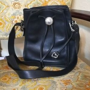 Brighton black drawstring bag